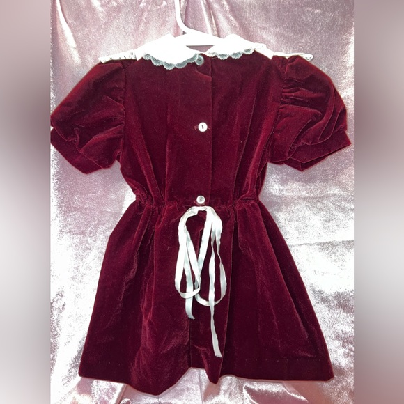 Vintage short stuff maroon lace dress - Picture 6 of 10